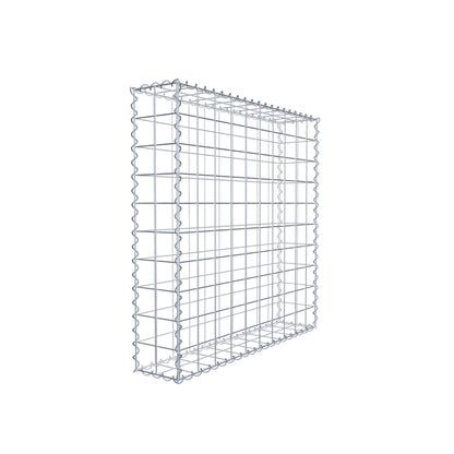 Gabion 100 cm x 100 cm x 20 cm (L x H x D), mesh size 10 cm x 10 cm, spiral