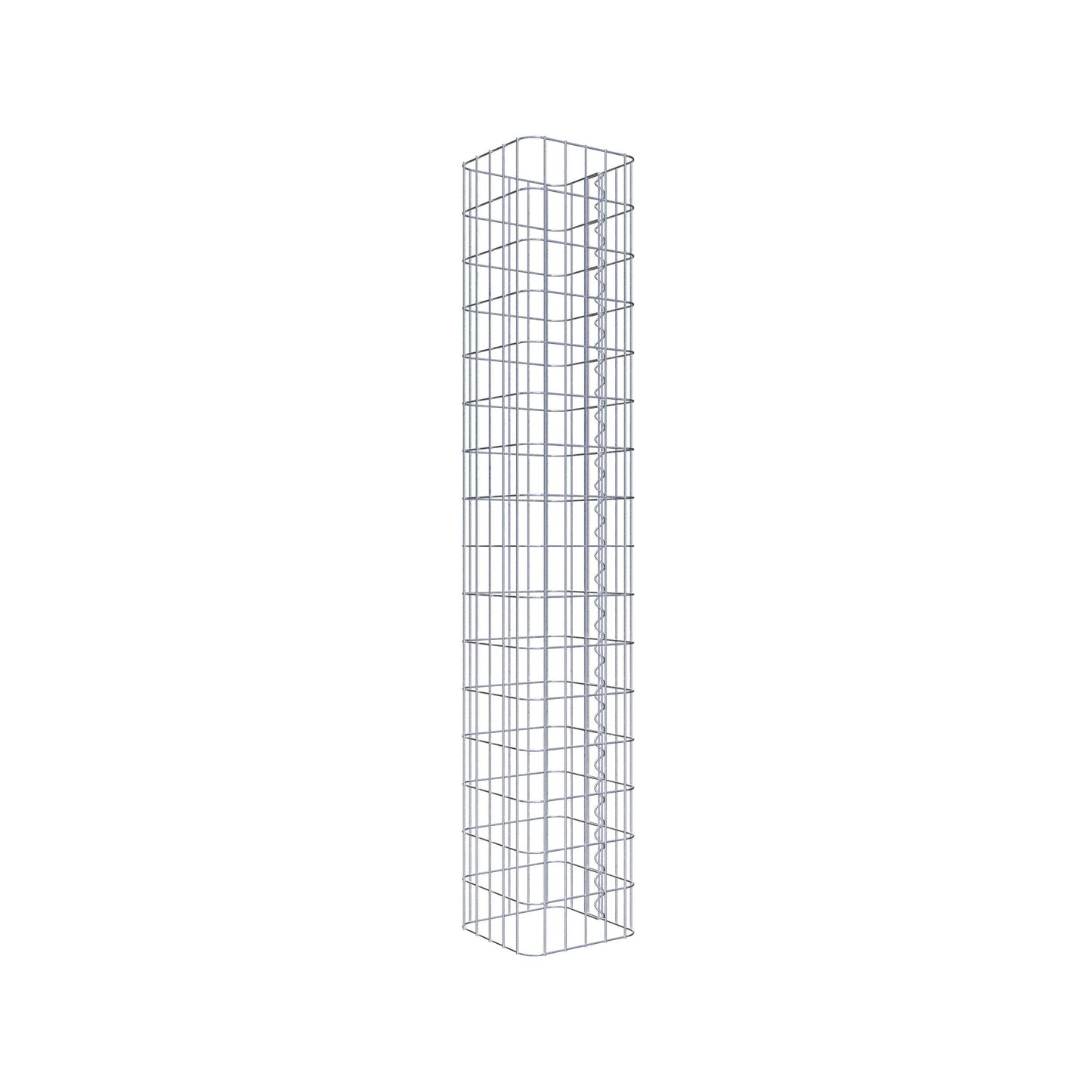 Coluna de gabião quadrada 27 cm x 27 cm, 160 cm de altura, PM 5 cm x 10 cm