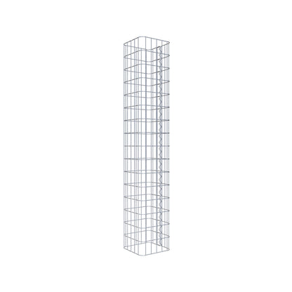 Coluna de gabião quadrada 27 cm x 27 cm, 160 cm de altura, PM 5 cm x 10 cm