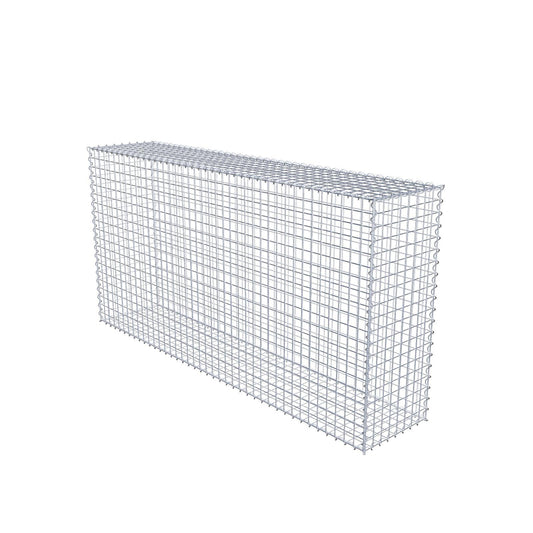 Gavión 200 cm x 100 cm x 40 cm (largo x alto x fondo), malla 5 cm x 5 cm, en espiral