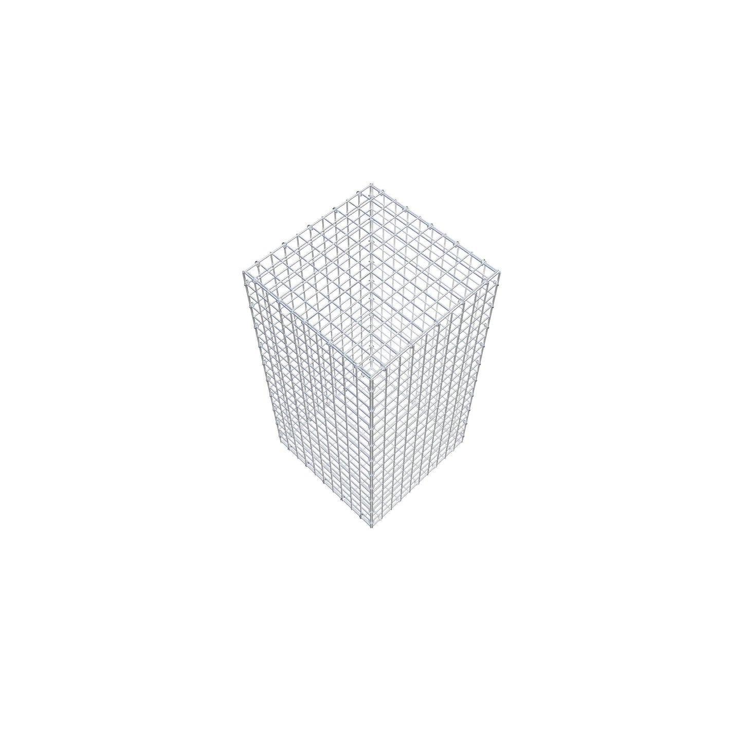 Gavión 100 cm x 50 cm x 50 cm (L x A x P), luz de malla 5 cm x 5 cm, anillo en C