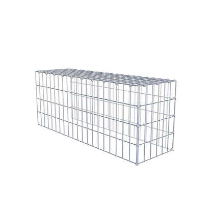 Gavión complementario de tipo 4 100 cm x 40 cm x 30 cm (largo x alto x fondo), malla 5 cm x 10 cm, anillo en C