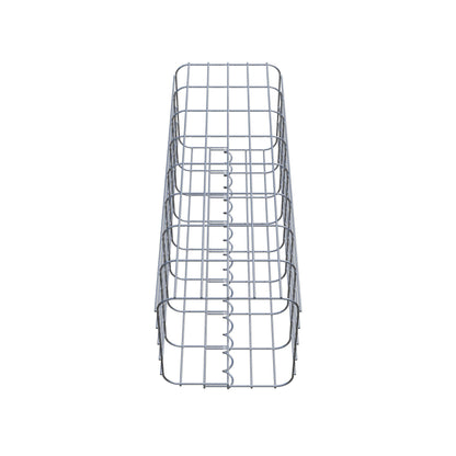 Colonna di gabbioni quadrata 27 cm x 27 cm, alta 80 cm, MW 5 cm x 10 cm