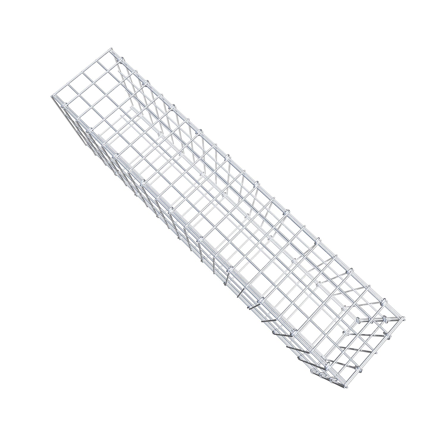 Opzetpaal type 2 100 cm x 30 cm x 20 cm, maaswijdte 5 cm x 10 cm, C-ring