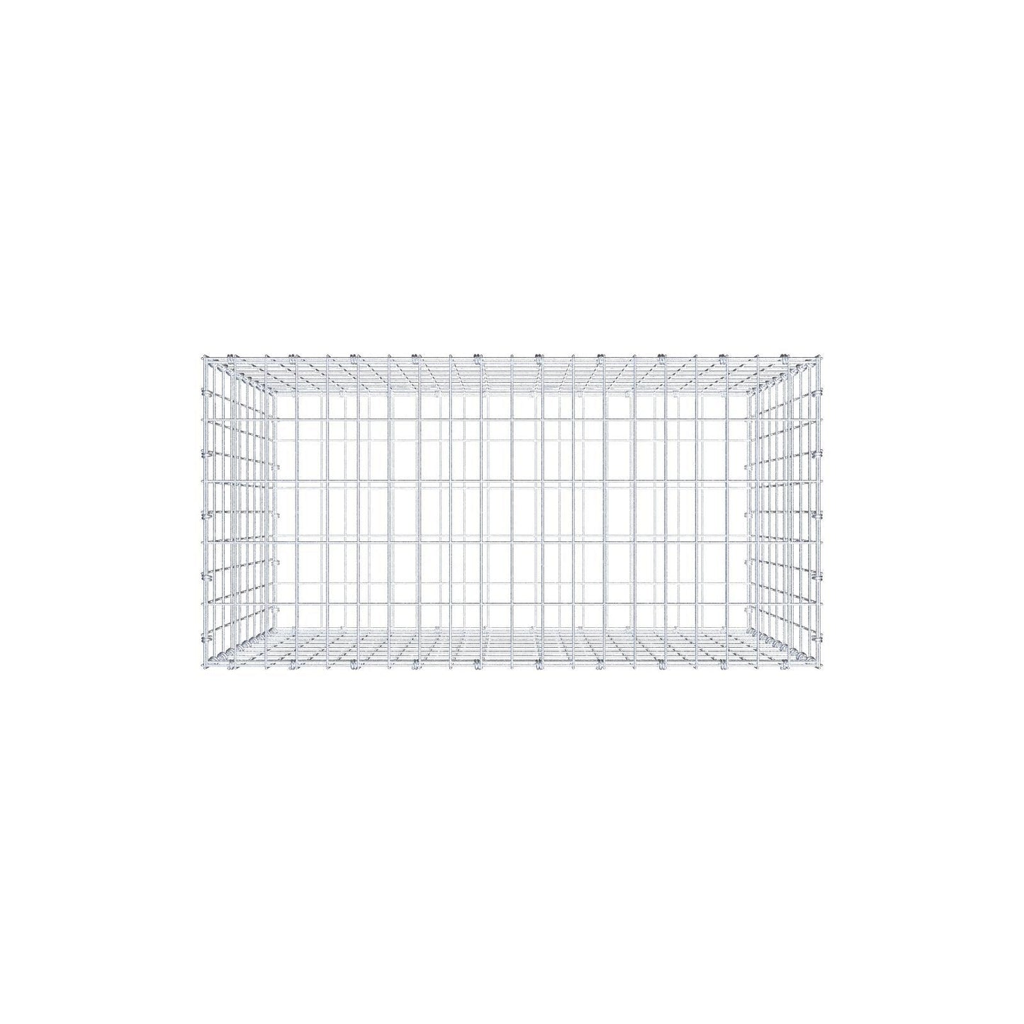 Gabion 100 cm x 90 cm x 50 cm (L x H x D), mesh size 5 x 10 cm, spiral ring