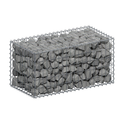 Gabion 100 cm x 50 cm x 50 cm (L x H x D), maskestørrelse 5 cm x 10 cm, spiral