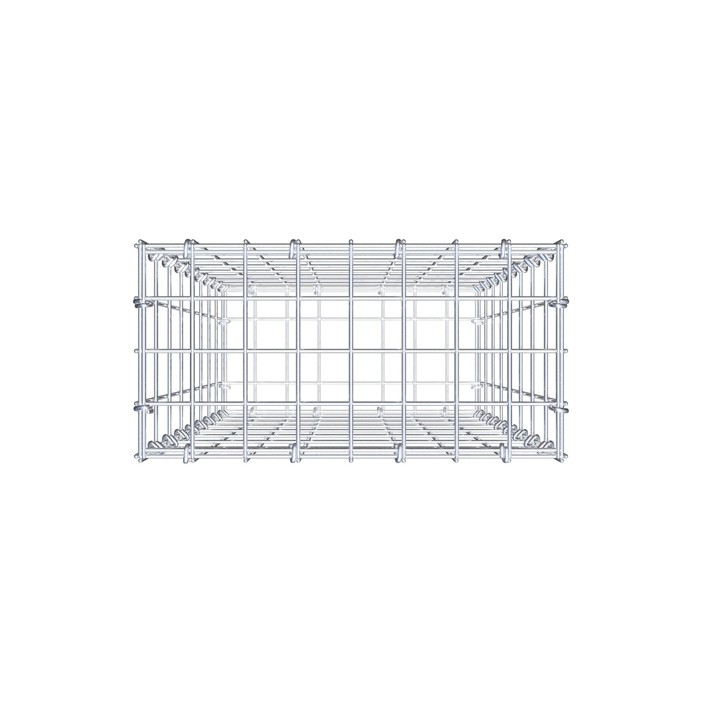 Gabion 80 cm x 40 cm x 20 cm (L x H x P), mailles 5 cm x 10 cm, anneau en C