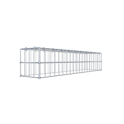 Anbaugabione Typ 3 100 cm x 20 cm x 20 cm (L x H x T), Maschenweite 5 cm x 10 cm, C-Ring
