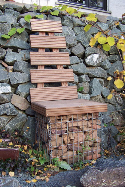 Gabião 50 cm x 50 cm x 50 cm (C x A x P), malhagem 5 cm x 10 cm, espiral