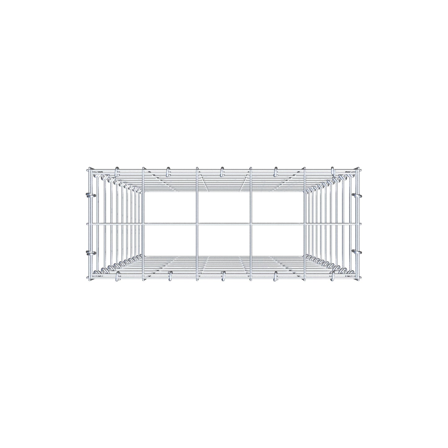 Monteret gabion type 3 100 cm x 50 cm x 20 cm (L x H x D), maskestørrelse 10 cm x 10 cm, C-ring