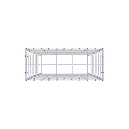 Monteret gabion type 3 100 cm x 50 cm x 20 cm (L x H x D), maskestørrelse 10 cm x 10 cm, C-ring