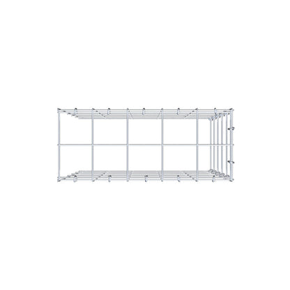Fourche rapportée type 4 50 cm x 50 cm x 20 cm (L x H x P), maille 10 cm x 10 cm, anneau en C