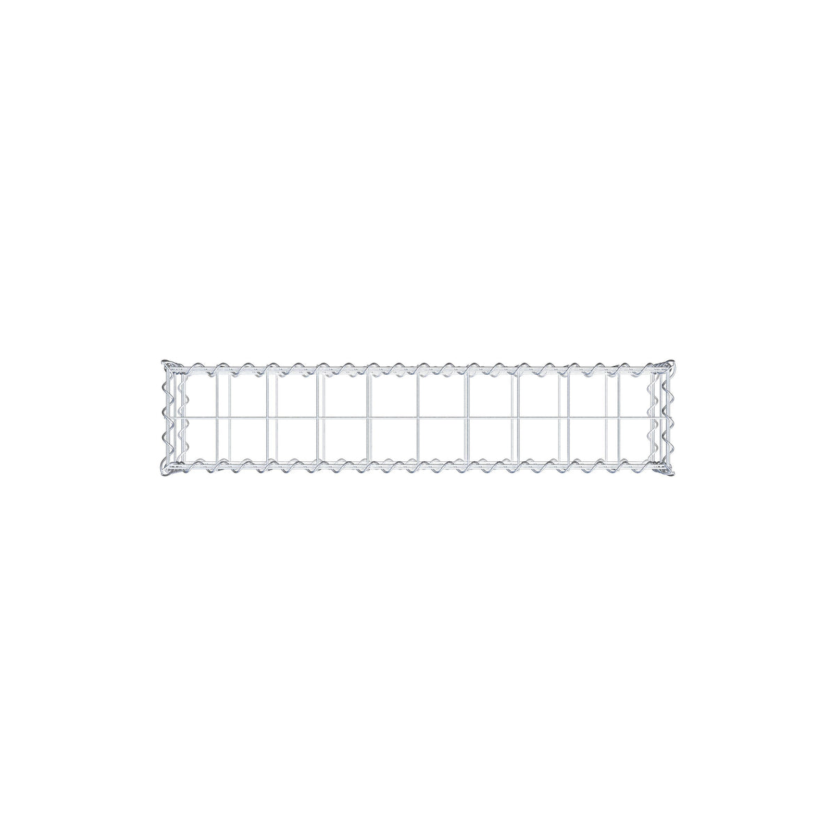 Gabione 100 cm x 20 cm x 20 cm (L x H x T), Maschenweite 10 cm x 10 cm, Spirale