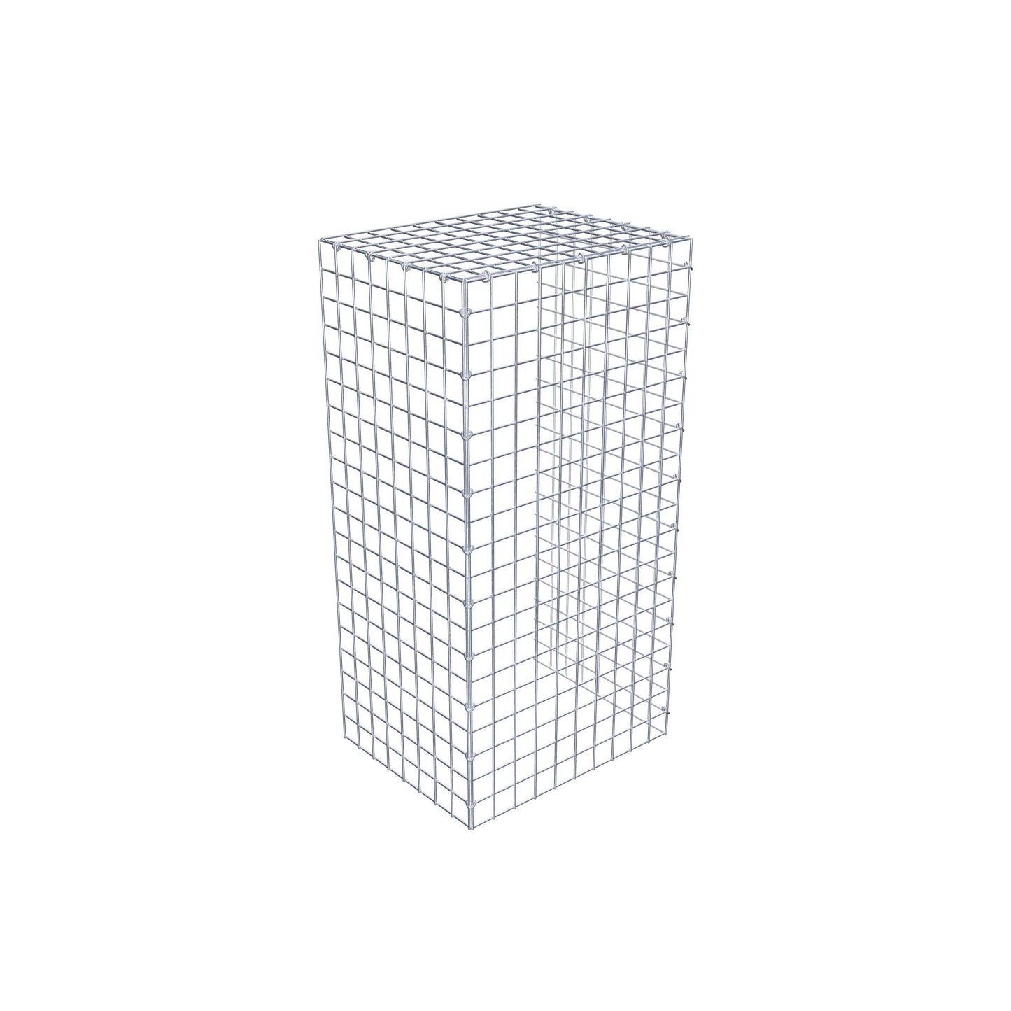 Gavión adicional tipo 4 100 cm x 40 cm x 50 cm (L x A x P), malla 5 cm x 5 cm, anillo en C