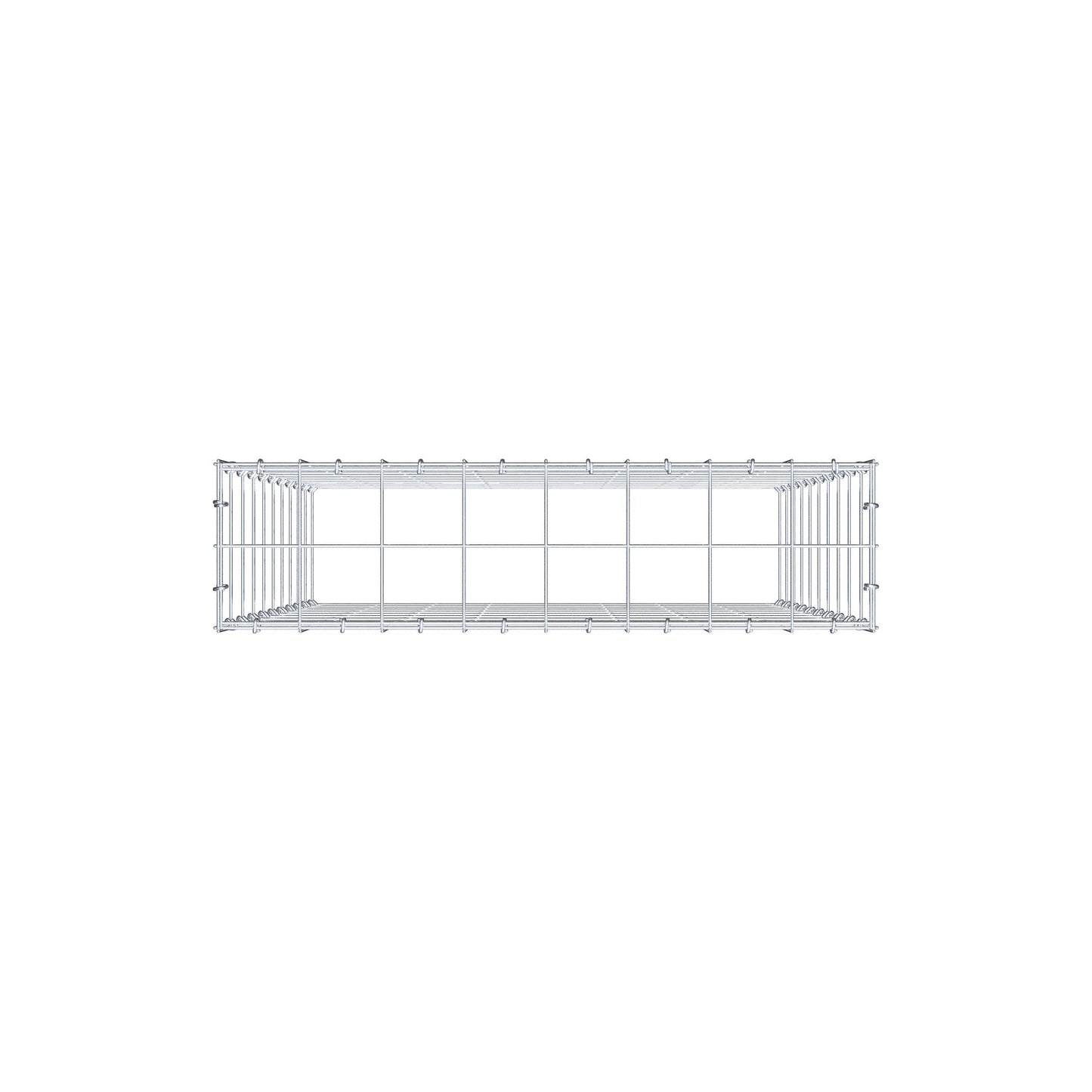 Monteret gabion type 3 100 cm x 80 cm x 20 cm (L x H x D), maskestørrelse 10 cm x 10 cm, C-ring