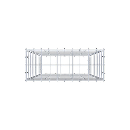 Gabion 100 cm x 50 cm x 20 cm (L x H x D), maskstorlek 10 cm x 10 cm, C-ring