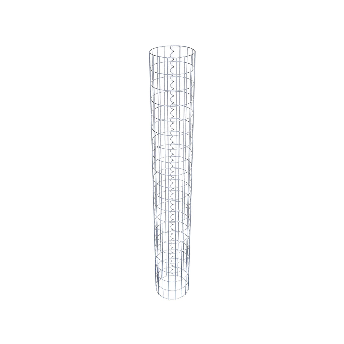 Schanskorfzuil rond 27 cm diameter, 200 cm hoogte, maaswijdte 5 cm x 10 cm