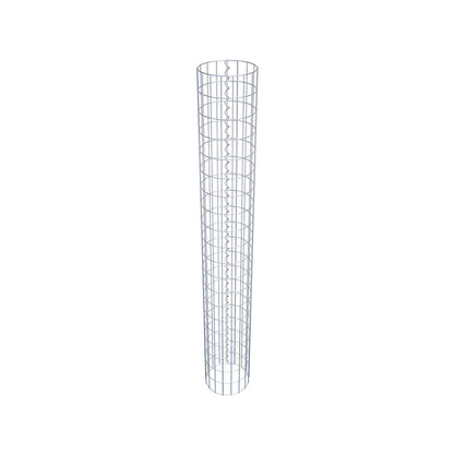 Schanskorfzuil rond 27 cm diameter, 200 cm hoogte, maaswijdte 5 cm x 10 cm