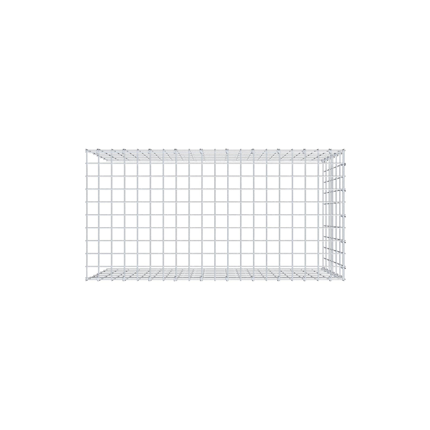 Gavión complementario de tipo 4 100 cm x 60 cm x 50 cm (L x A x P), malla 5 cm x 10 cm, anillo en C