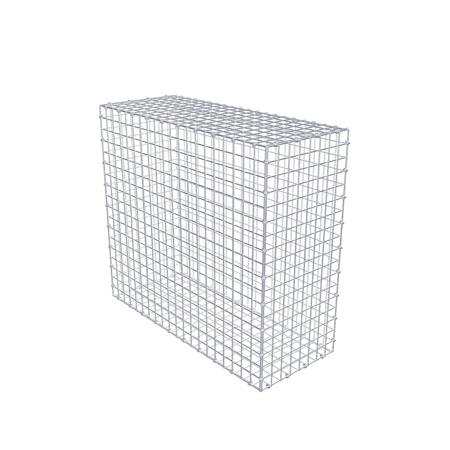Gabion 100 cm x 90 cm x 40 cm (L x H x D), maskestørrelse 5 x 5 cm, spiralring