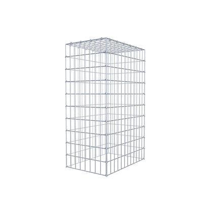 Typ 3 påbyggnadsgabion 100 cm x 60 cm x 40 cm (L x H x D), maskstorlek 5 cm x 10 cm, C-ring