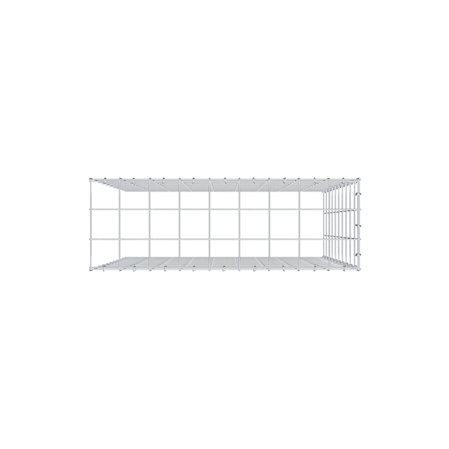 Gabbione aggiuntivo tipo 4 100 cm x 90 cm x 30 cm (L x H x P), maglia 10 cm x 10 cm, anello a C