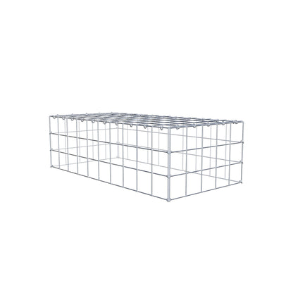 Typ 3 påbyggnadsgabion 100 cm x 30 cm x 50 cm (L x H x D), maskstorlek 10 cm x 10 cm, C-ring