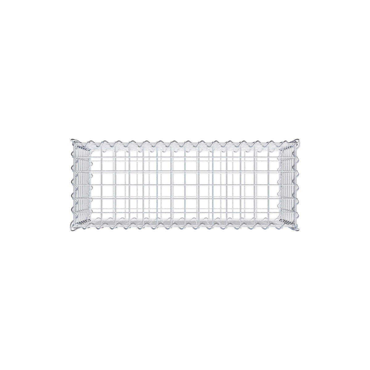 Gabião 80 cm x 40 cm x 30 cm (C x A x P), malhagem 5 cm x 5 cm, espiral