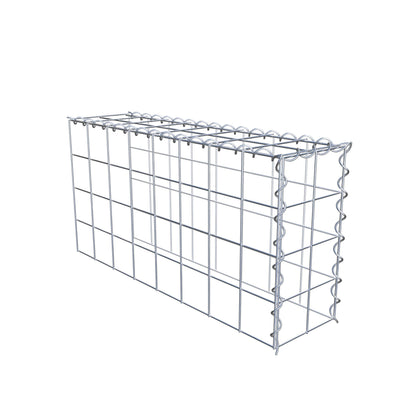 Monteret gabion type 4 80 cm x 40 cm x 20 cm (L x H x D), maskestørrelse 10 cm x 10 cm, spiral