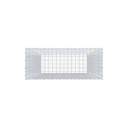 Gavión 200 cm x 100 cm x 40 cm (L x A x P), malla 5 cm x 5 cm, anillo en C