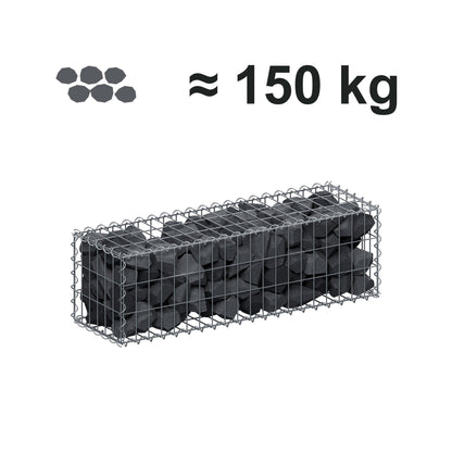 Schanskorf 100 cm x 30 cm x 30 cm (L x H x D), maaswijdte 5 cm x 10 cm, spiraalvormig