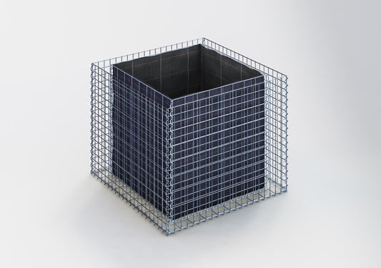 Letto rialzato rettangolare 100 cm x 80 cm x 100 cm (L x H x P), dimensione della rete 5 x 5 cm, spessore della parete 10 cm