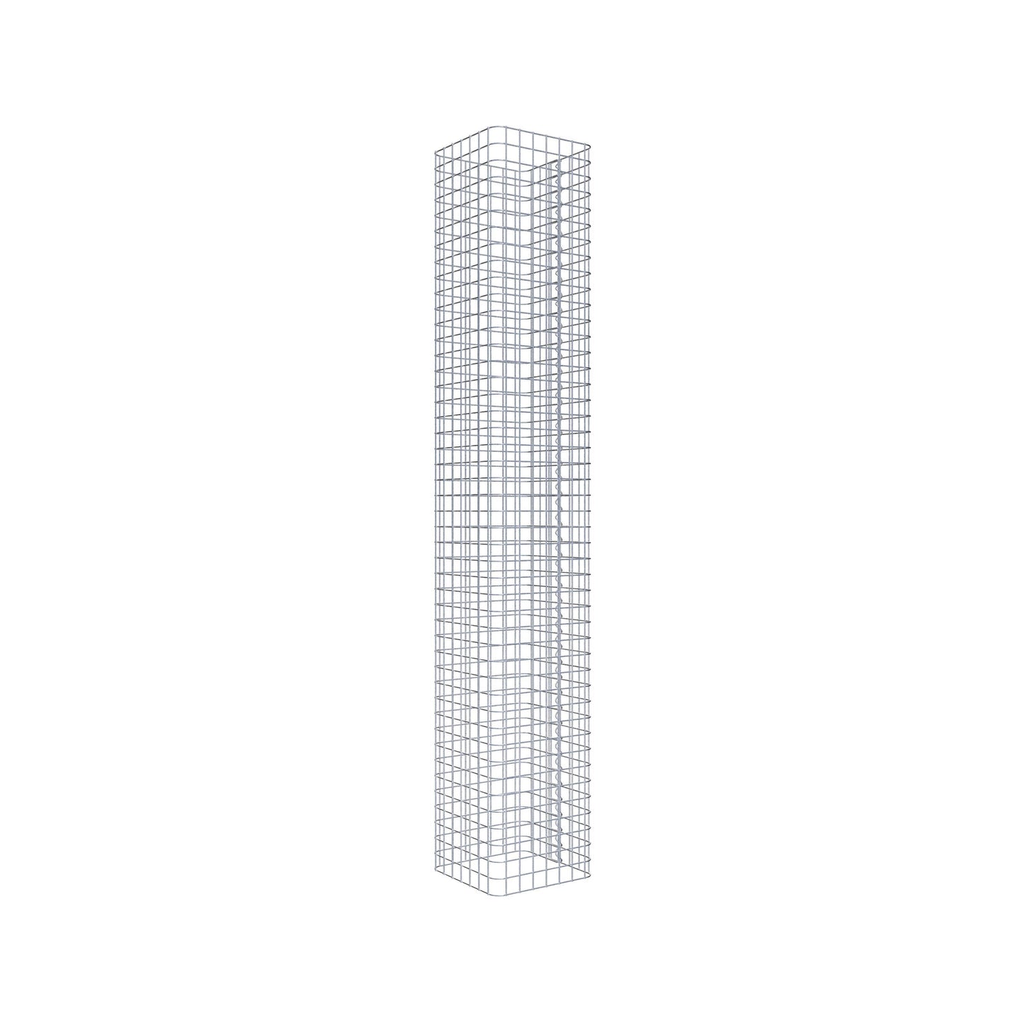 Colonna di gabbioni angolare 37 cm x 37 cm, 230 cm di altezza, MW 5 cm x 5 cm
