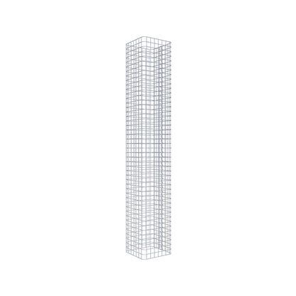 Colonna di gabbioni angolare 37 cm x 37 cm, 230 cm di altezza, MW 5 cm x 5 cm