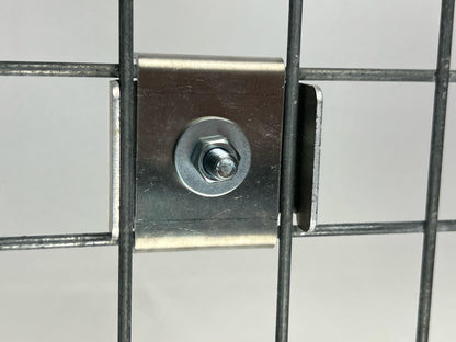 Conjunto de 2 grampos com suportes de cerca 5 x 5 suportes de cerca Gabião, alumínio