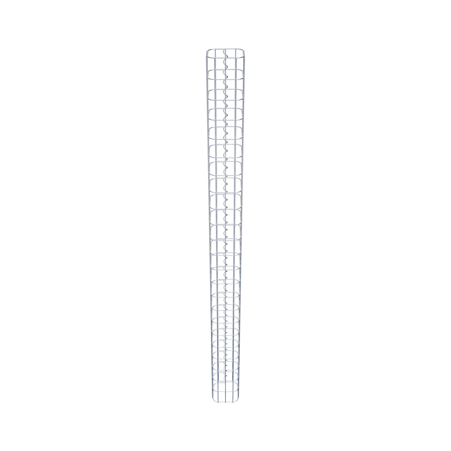 Coluna de gabião quadrada 17 cm x 17 cm, 230 cm de altura, PM 5 cm x 10 cm