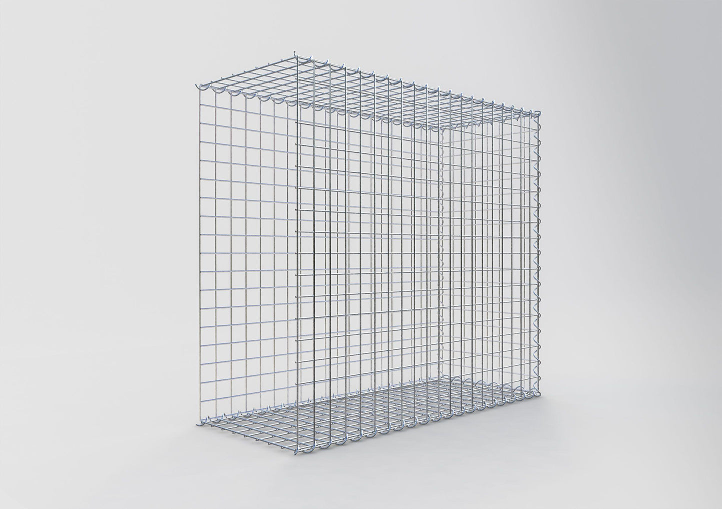 Anbaugabione Typ 2 100 cm x 90 cm x 40 cm (L x H x T), Maschenweite 5 cm x 5 cm, Spirale