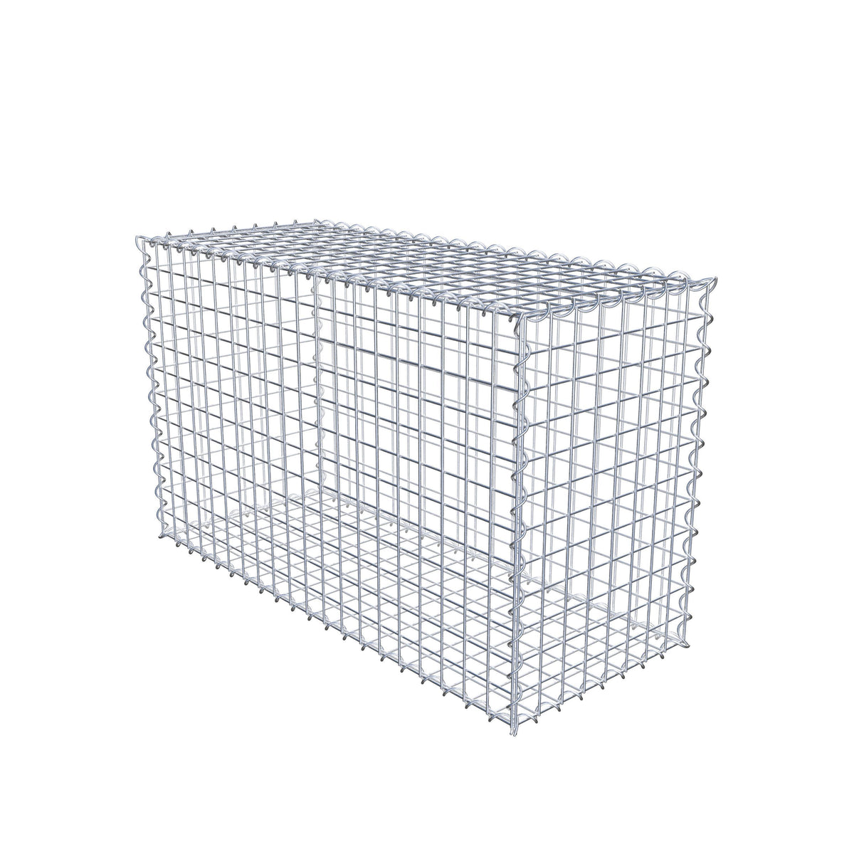 Gabion 100 cm x 60 cm x 40 cm (L x H x D), maskstorlek 5 cm x 5 cm, spiral