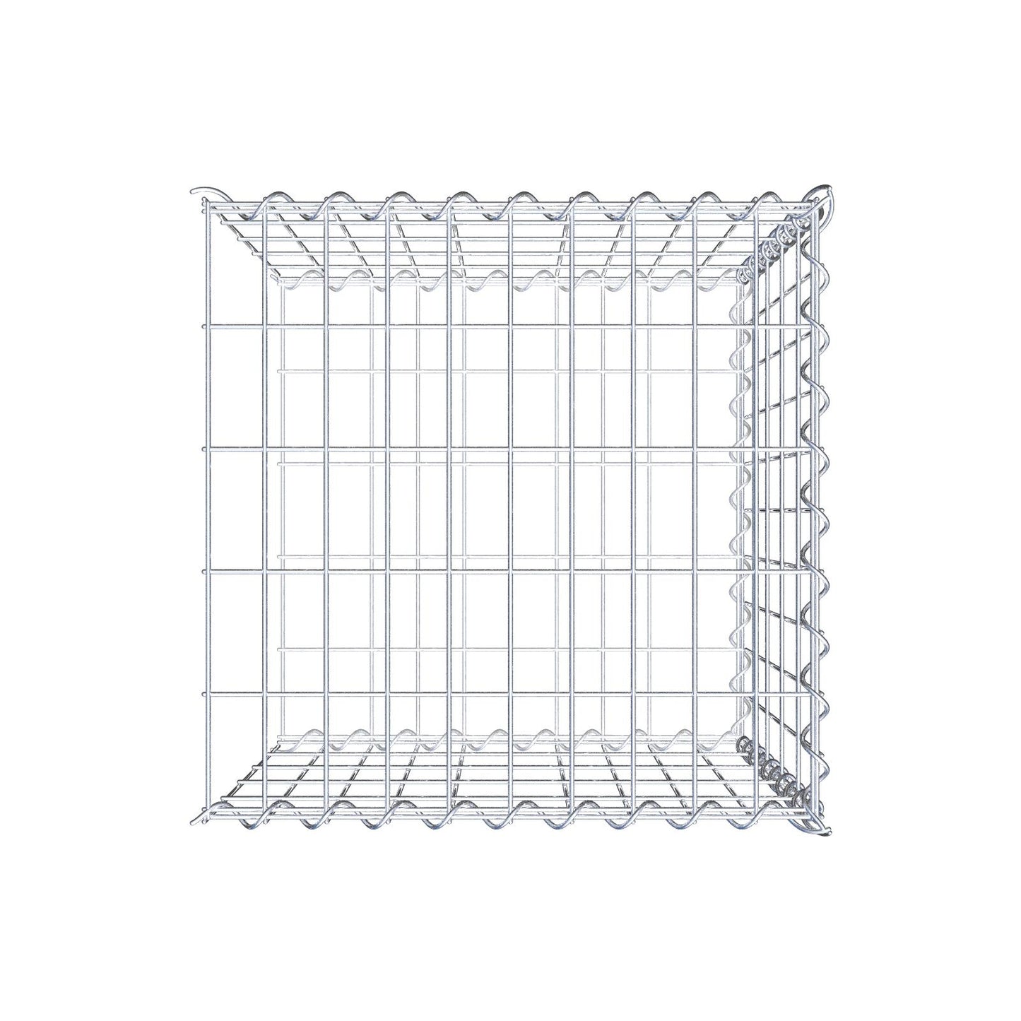 Udvokset gabion type 2 50 cm x 50 cm x 50 cm (L x H x D), maskestørrelse 5 cm x 10 cm, spiral