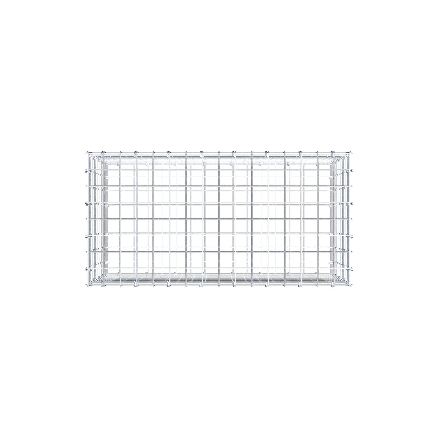 Gavión 80 cm x 40 cm x 40 cm (L x A x P), malla 5 cm x 5 cm, anillo en C