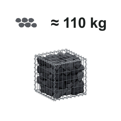 Gabion 40 cm x 40 cm x 40 cm (L x H x D), maskestørrelse 5 cm x 10 cm, spiral