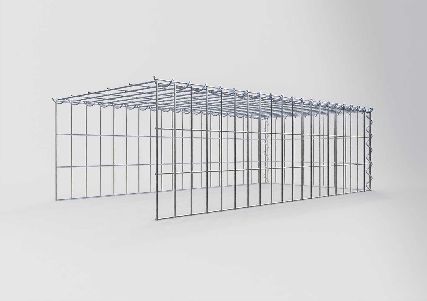 Gabion rapporté type 4 100 cm x 30 cm x 50 cm (L x H x P), mailles 5 cm x 10 cm, spirale