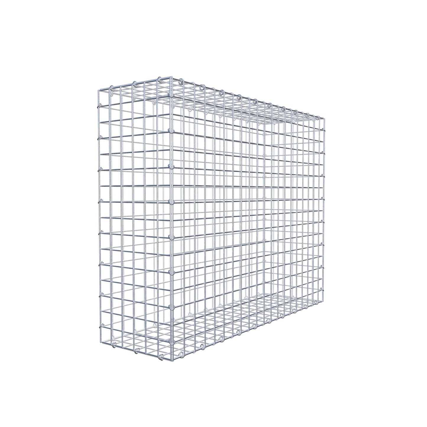 Gavión 100 cm x 80 cm x 30 cm (L x A x P), luz de malla 5 cm x 5 cm, anillo en C