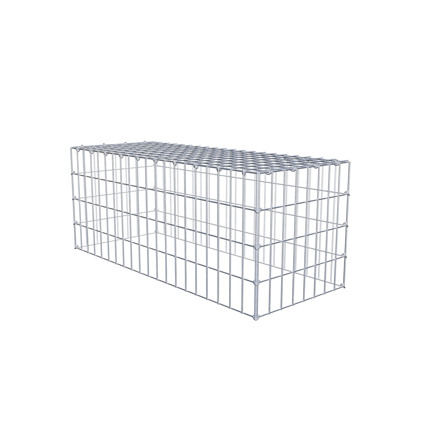 Gavión complementario de tipo 3 100 cm x 40 cm x 40 cm (largo x alto x fondo), malla 5 cm x 10 cm, anillo en C
