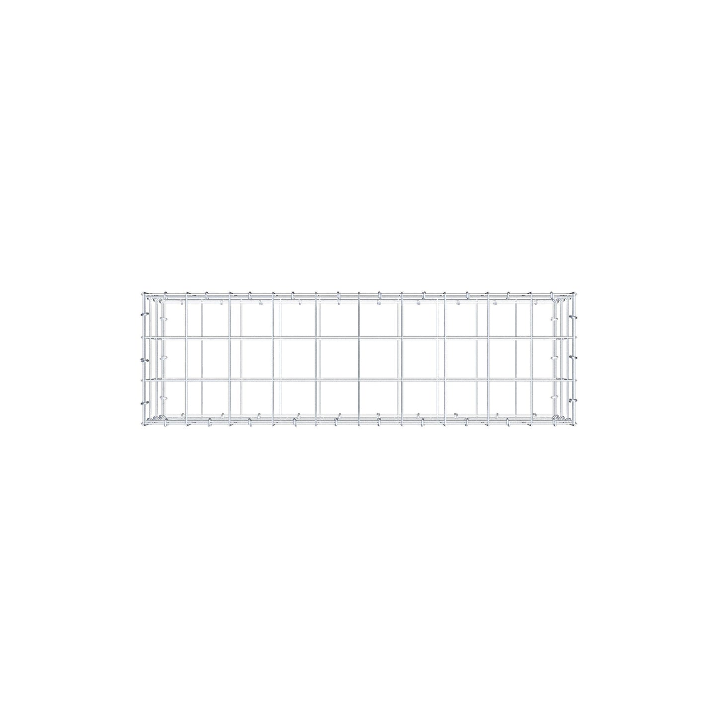 Gabião 100 cm x 30 cm x 30 cm (C x A x P), malhagem 10 cm x 10 cm, anel C