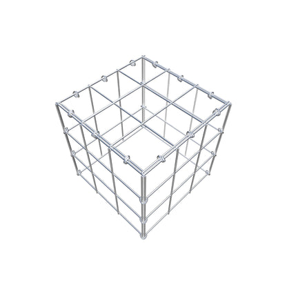 Mounted gabion type 3 30 cm x 30 cm x 30 cm (L x H x D), mesh size 10 cm x 10 cm, C-ring