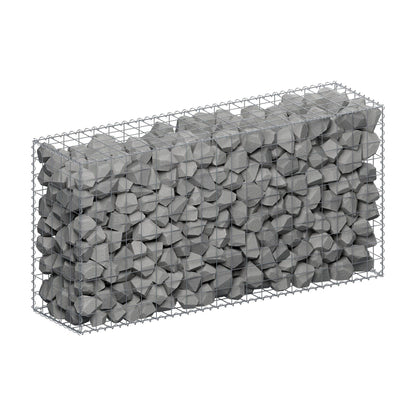 Schanskorf 200 cm x 100 cm x 50 cm (L x H x D), maaswijdte 10 cm x 10 cm, spiraalvormig