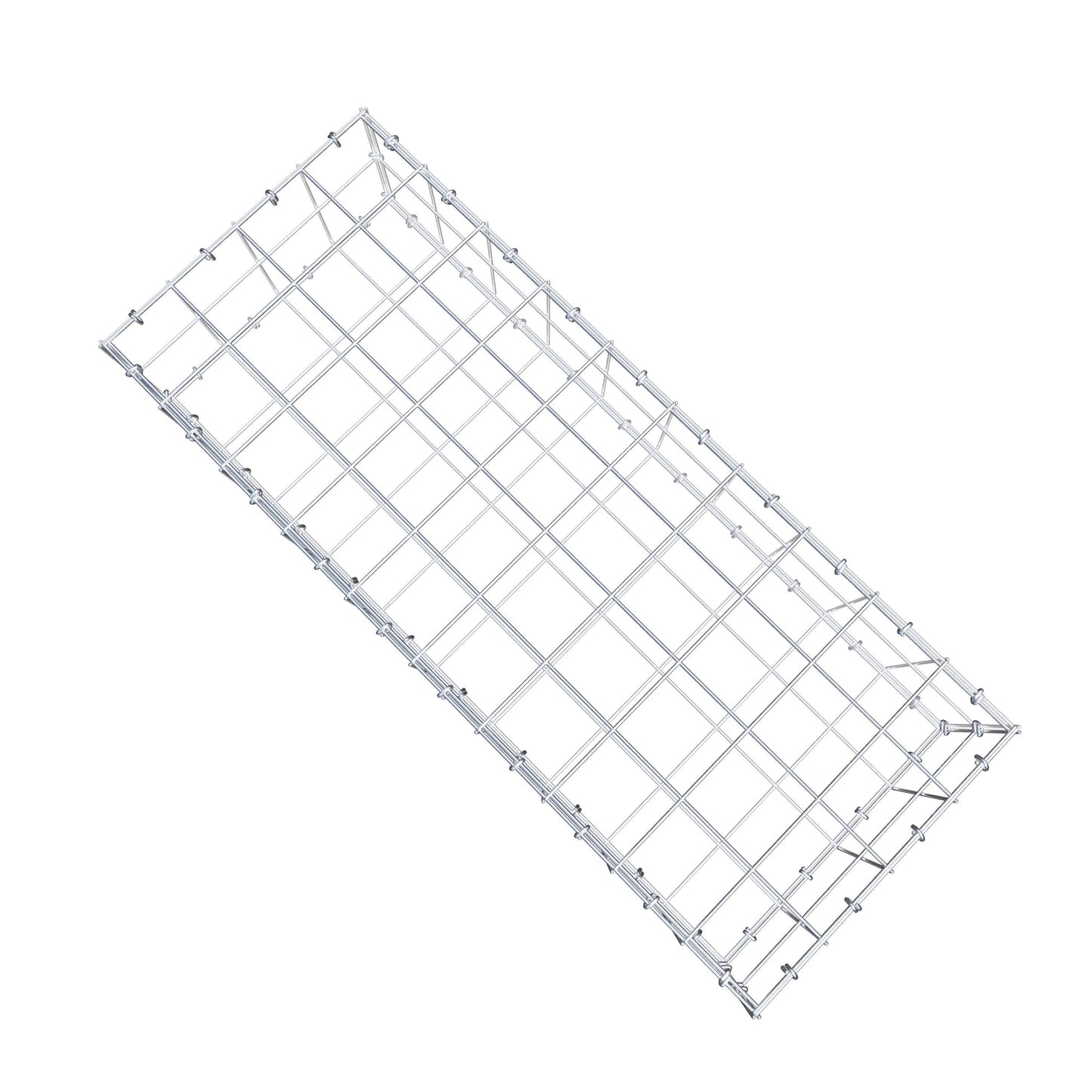 Gavión 100 cm x 20 cm x 40 cm (L x A x P), malla 10 cm x 10 cm, anillo en C