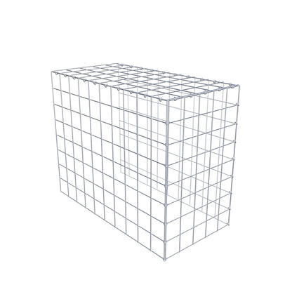 Mounted gabion type 4 100 cm x 80 cm x 50 cm (L x H x D), mesh size 10 cm x 10 cm, C-ring