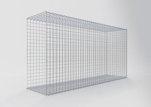 Opvokset gabion type 2 200 cm x 100 cm x 50 cm (L x H x D), maskestørrelse 5 cm x 5 cm, spiral